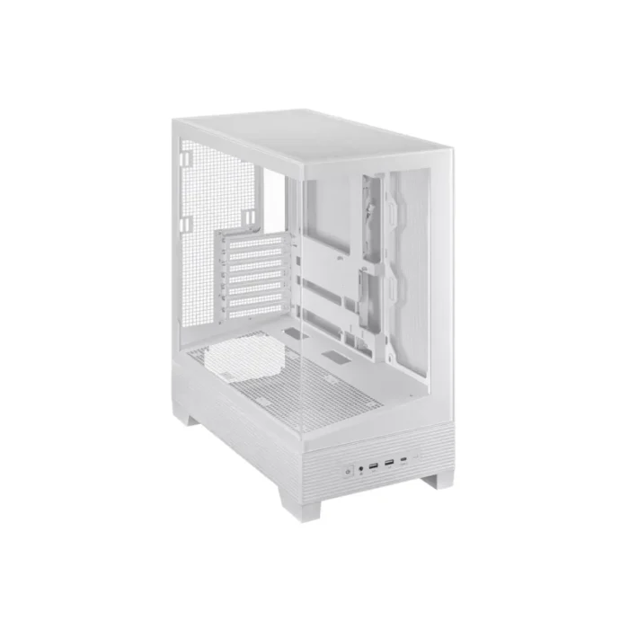 GABINETE ASUS A31 TG WHITE M-ATX CRISTAL TEMPLADO/2XUSB-C/BLANCO - Imagen 1