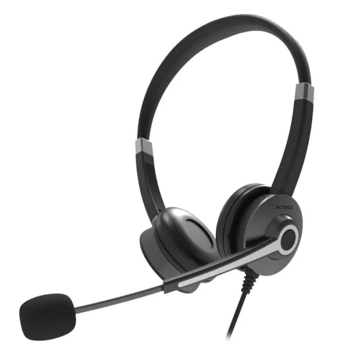 AUDIFONOS ACTECK CENTRIC PRO HN640 USB A+MIC+CONT VOL NEGRO (AC-935319) - Imagen 1