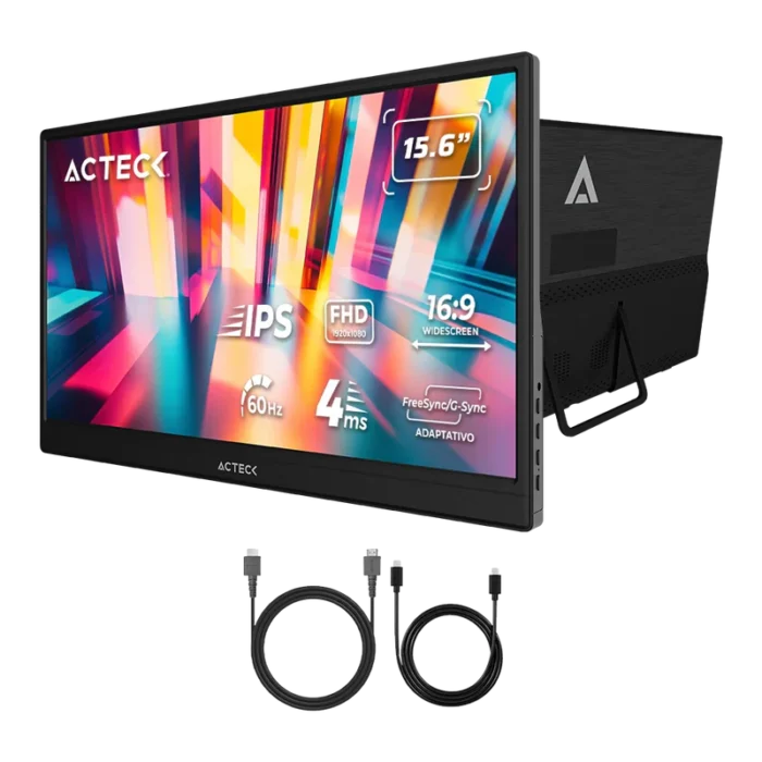 MONITOR PORTATIL PLANO 15.6" IPS LINKPAD LP15Y FHD 60HZ NEGRO - Imagen 1