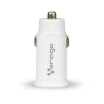 CARGADOR PARA AUTO VORAGO 1XUSB-C 20W 1XUSB A QCH 3.0 BLANCO AU-305-WH