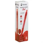 BOLIGRAFO GEL RETRACTIL NEXTEP MEDIANO 0.7mm COLOR ROJO C/6 NE-062R