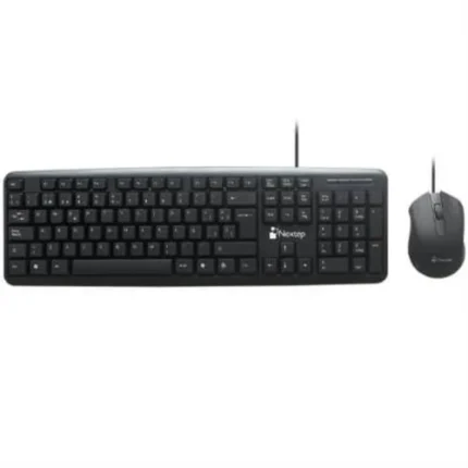TECLADO Y MOUSE NEXTEP NE-416 USB 800 DPI COLOR NEGRO WINDOWS/IOS