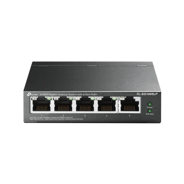 TP-LINK SWITCH DE ESCRITORIO GIGABIT DE 5 PTOS 4 PTOS POE+/TL-SG1005 - Imagen 1