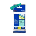 CINTA BROTHER LAMINADA NEGRO EN VERDE 18MMX8M TZE741