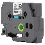 CINTA BROTHER TZES241G LAMINADA SÚPER ADHESIVA TEXTO NEGRO FONDO BLANC