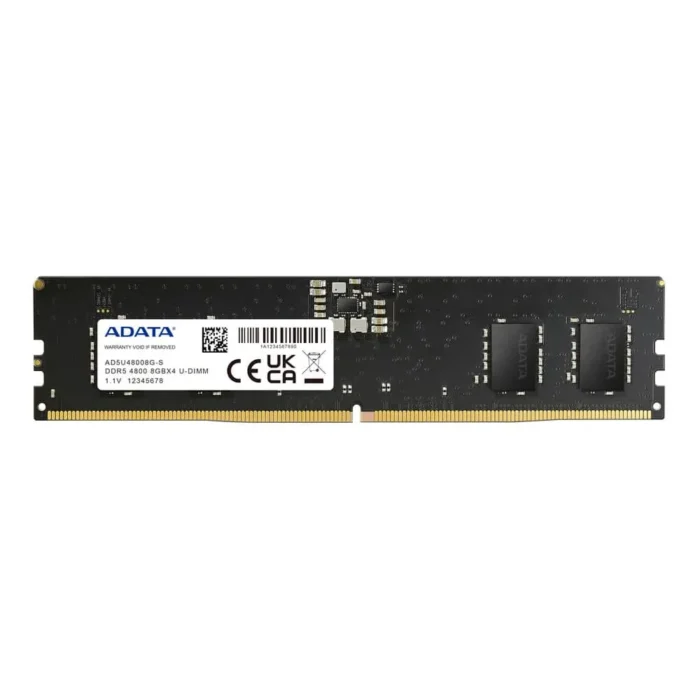 MEMORIA DDR5 ADATA 8GB CL40 UDIMM 4800 MHZ BULK AD5U48008G-B - Imagen 1