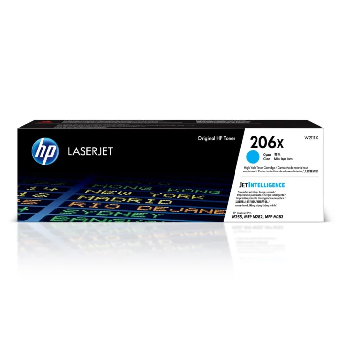 TONER HP 206X LASERJET CYAN PARA PRO M255 W2111X - Imagen 1