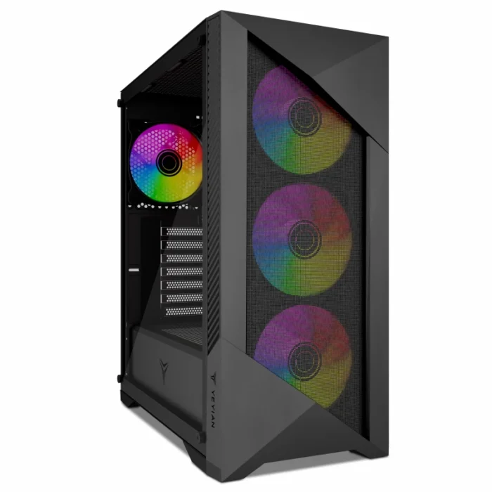 GABINETE GAMER YEYIAN EDGE MID TOWER ARGB ATM, M-ATX (YCM-APEDG-G1) - Imagen 1