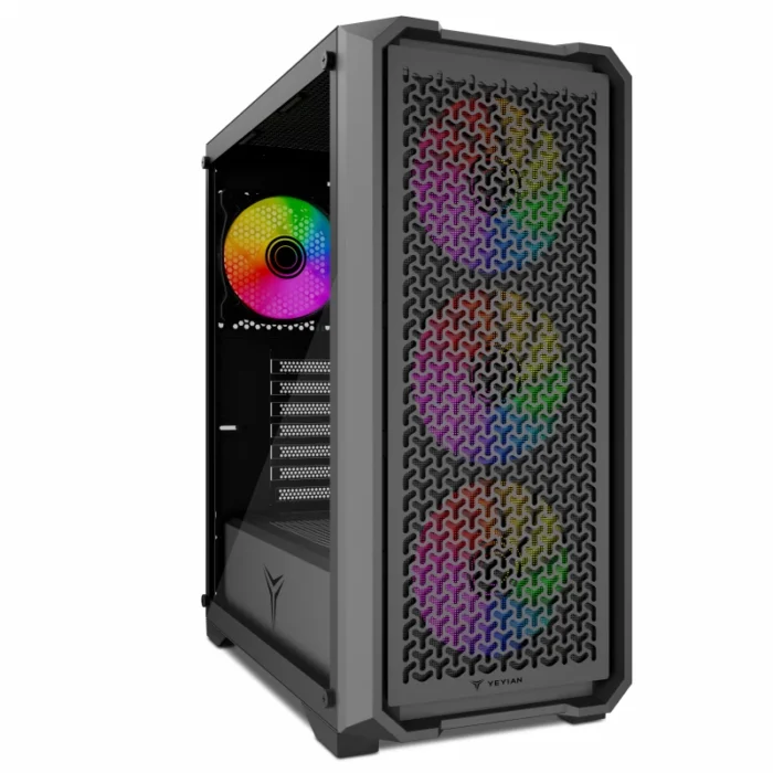 GABINETE GAMER YEYIAN VAULT ARGB MID-TOWER ATX/M-ATX (YCM-APVAU-G1) - Imagen 1